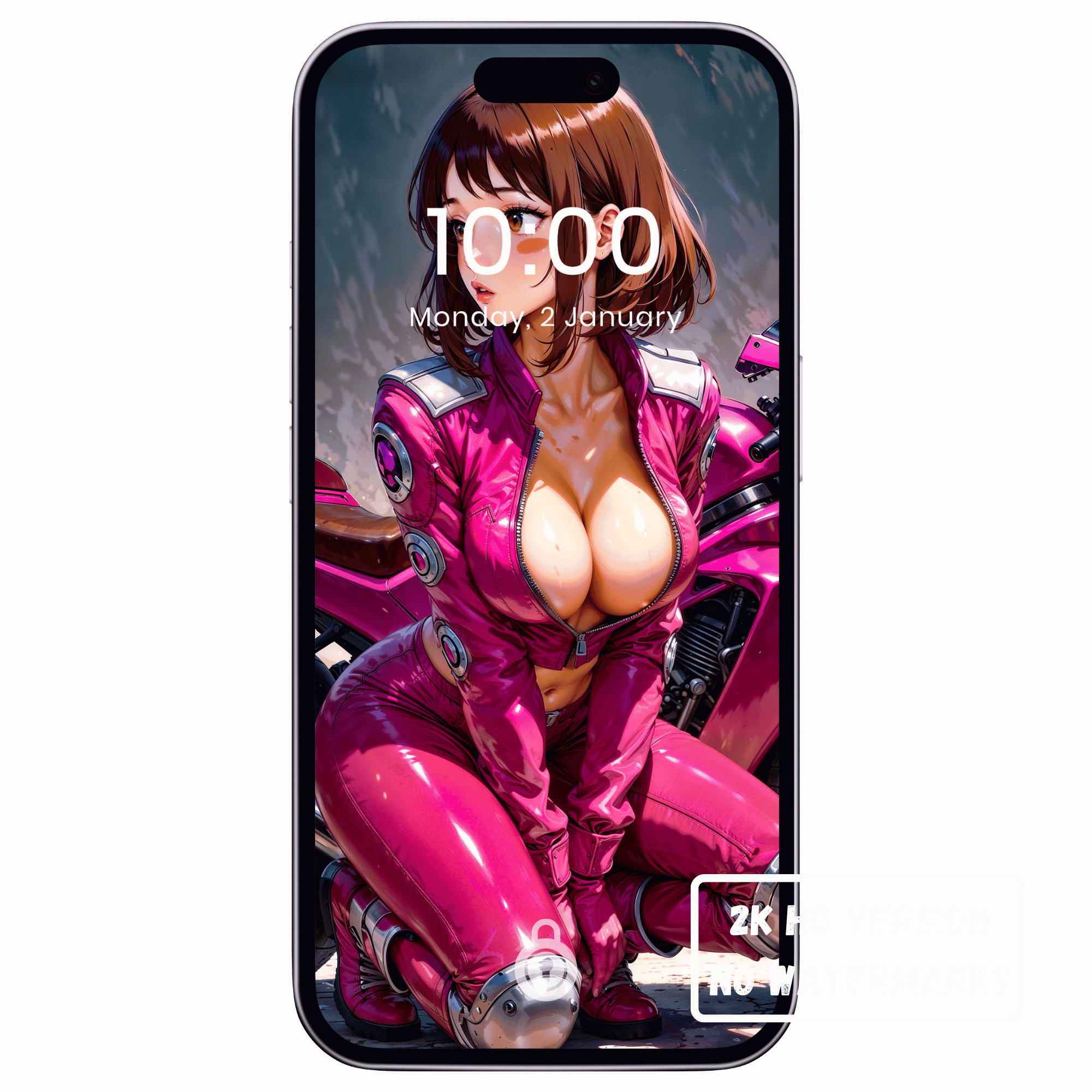 Ochaco Uraraka – Biker Anime Artwork (2K Full HD)