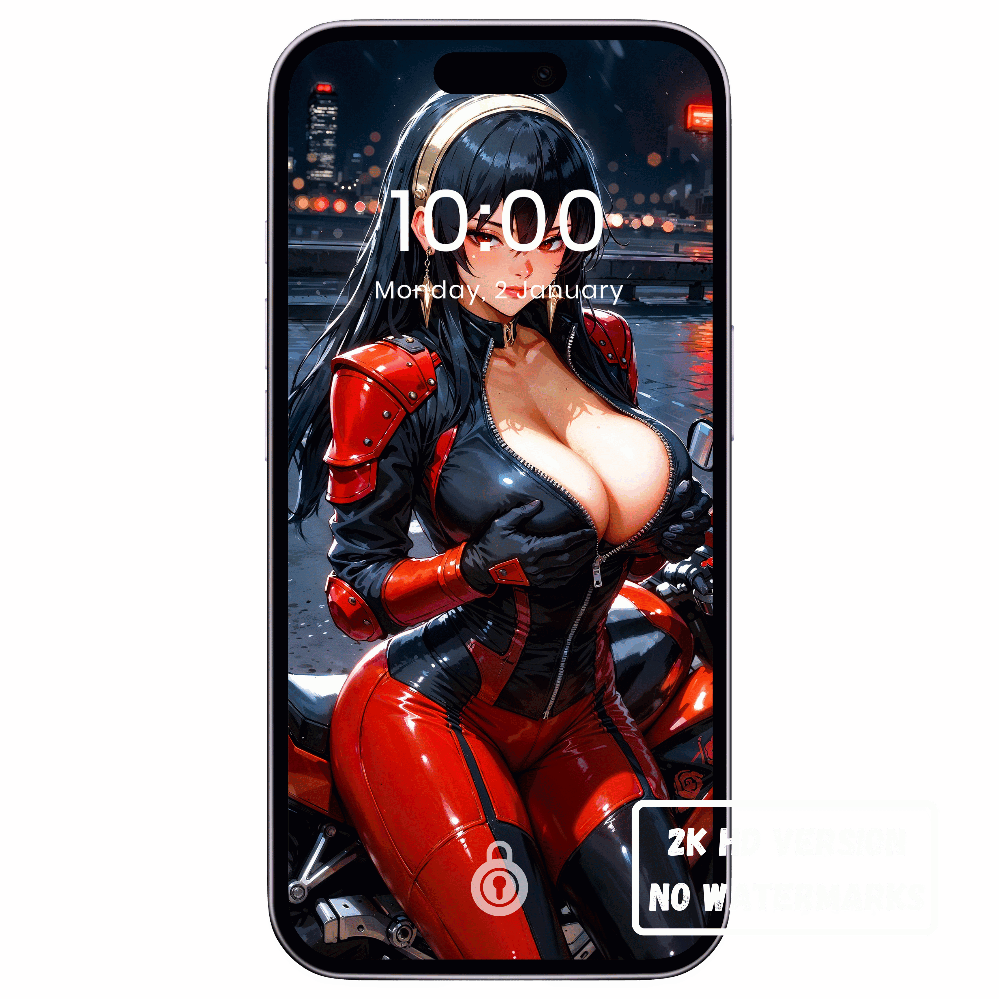 Yor Forger – Biker Anime Artwork (2K Full HD)